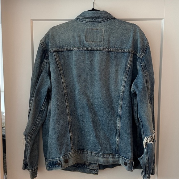 Levi's Distressed Blue Denim Jacket - Picture 3 of 3